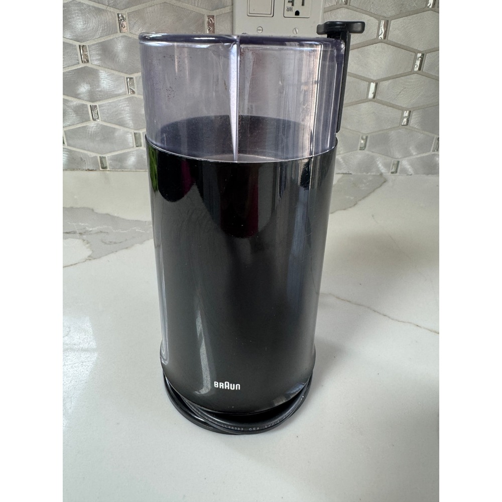 Vintage Braun Aromatic Coffee Grinder KSM2 Type 4041 Black Electric Blade Mill